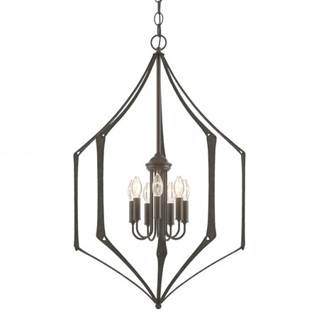 Carousel Collection 7-Light Chandelier in Dark Smoke with Dark Smoke Accents Hubbardton Forge 105025-SKT-07-07