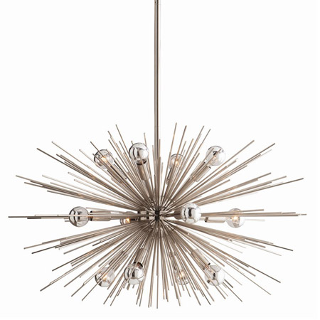 Zanadoo Collection 12-Light Chandelier in Polished Nickel Arteriors 89670